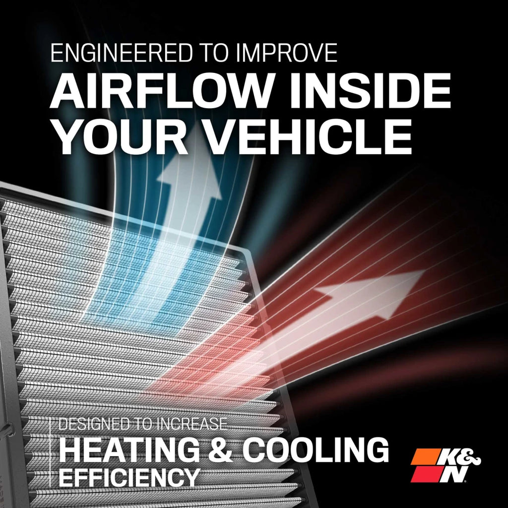 K&N LIFETIME WASHABLE CABIN AIR FILTER 17-25 F150 Raptor Gen 2 / GEN 3
