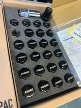 Load image into Gallery viewer, RAYS 19HEX STEEL LUG NUTS BLACK 14×1.5 24PC W LOCKS