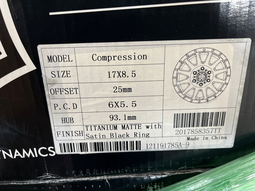 OPEN BOX (WILL CALL ONLY) - ICON Alloys Compression Titanium - 17x8.5 | 6x5.5 | 25 ET | 5.75" BS - 2017858357TT