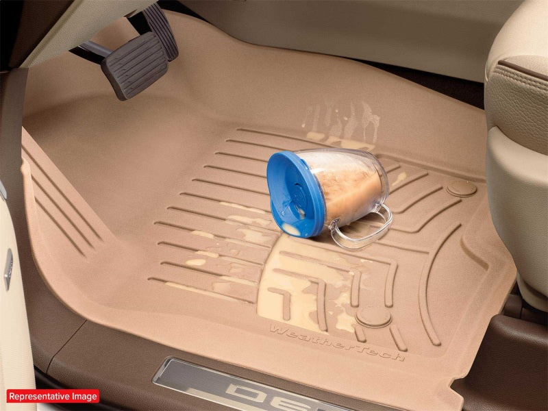 WeatherTech 19-26 Chevrolet Silverado 1500 2nd row Rear FloorLiner HP for Vinyl Floors - Black