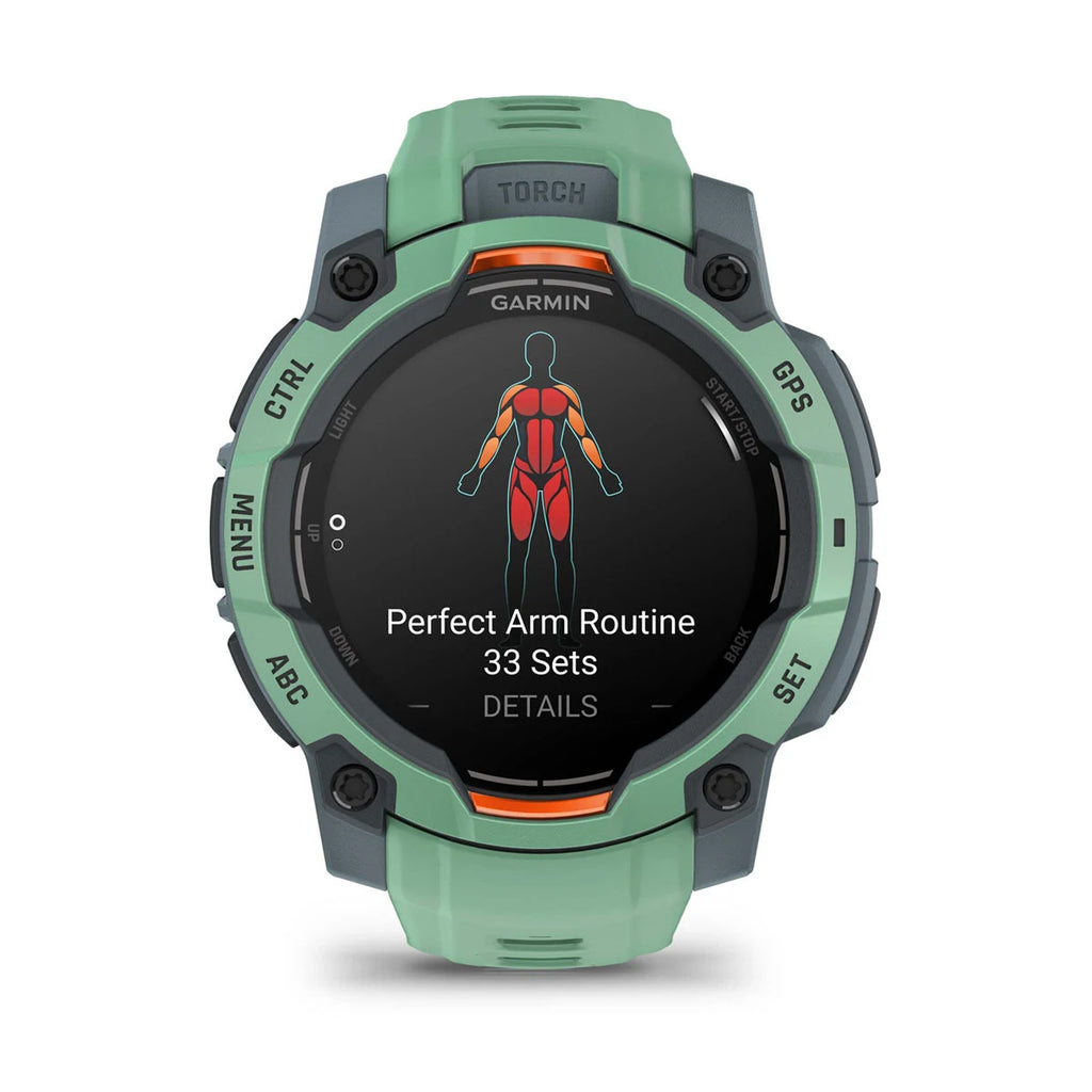 Instinct® 3 – 45 mm, AMOLED Neo Tropic with Neo Tropic Band