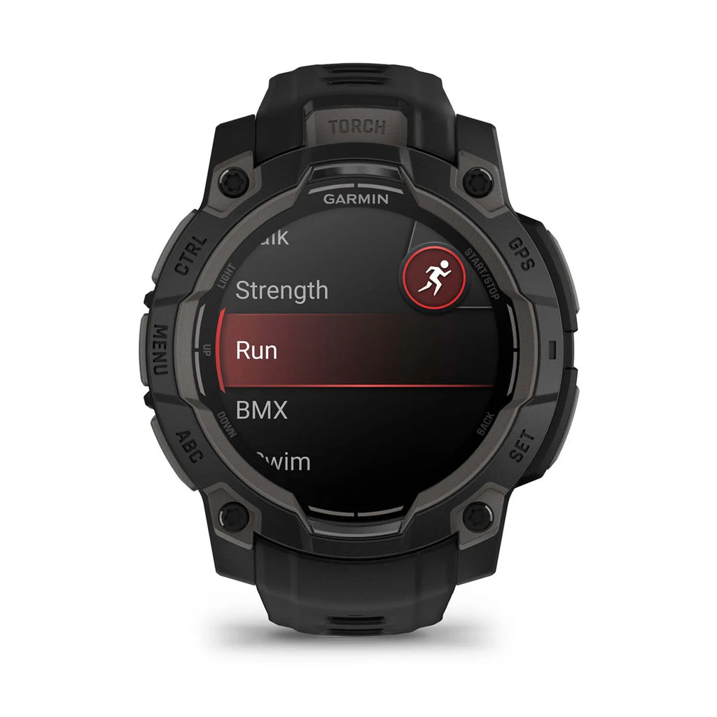Instinct® 3 – 45 mm, AMOLED Black with Black Band