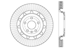 StopTech Sport Cross Drilled Brake Rotor - Front Left