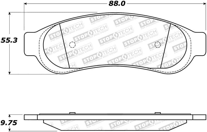 StopTech Sport Brake Pads w/Shims and Hardware - Rear