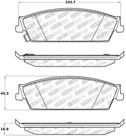 StopTech Sport Brake Pads w/Shims and Hardware - Front