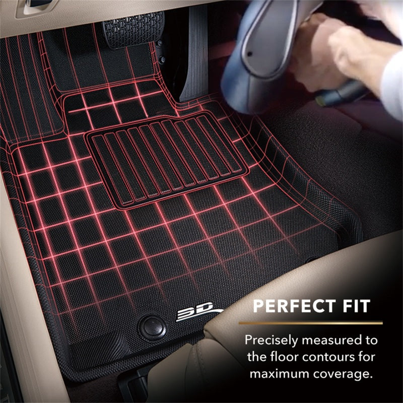 3D MAXpider 2015-2020 Ford F-150 SuperCab/SuperCrew Kagu 1st Row Floormat - Black