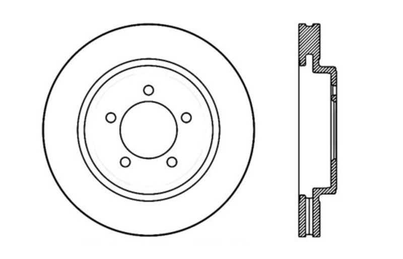StopTech Slotted & Drilled Sport Brake Rotor
